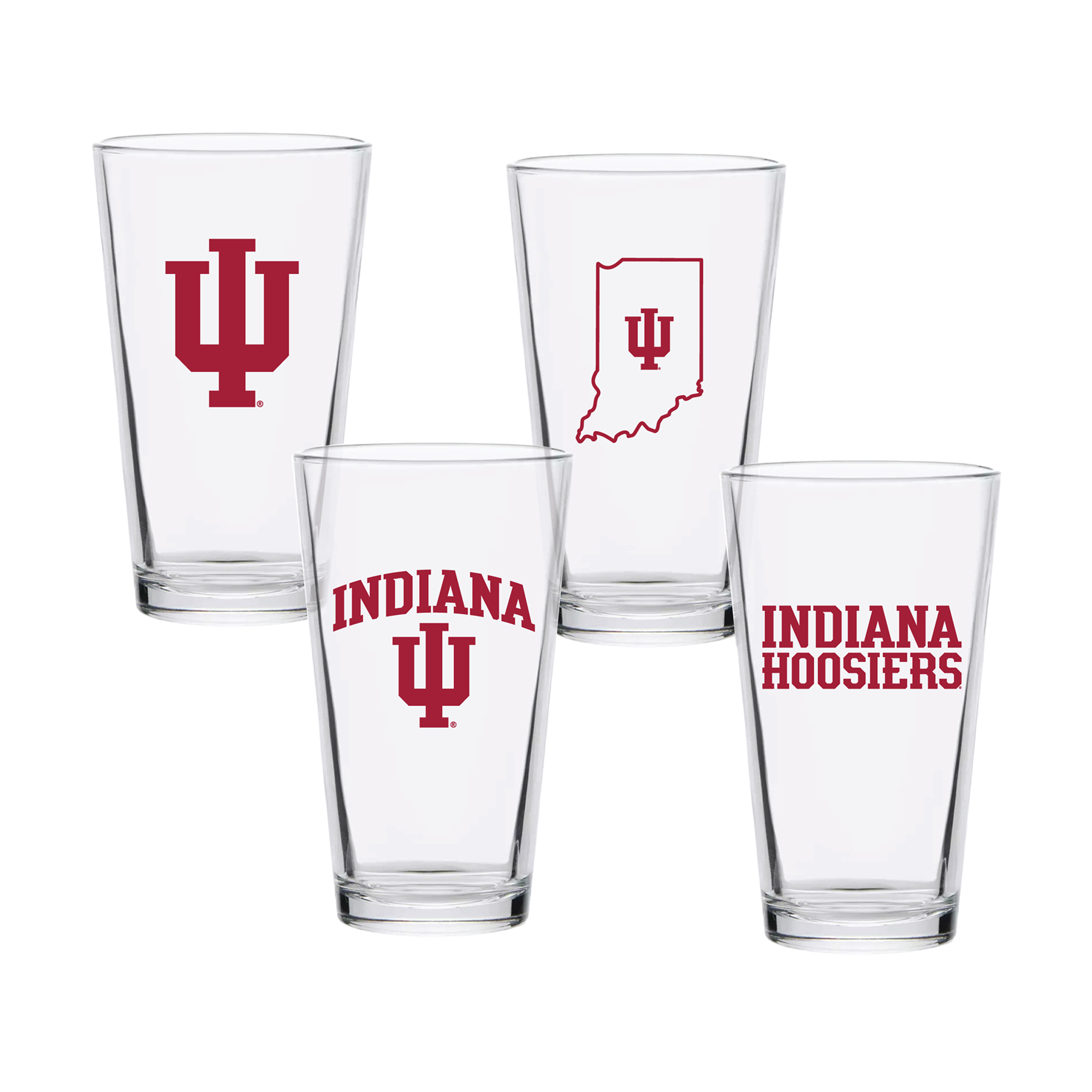 Indiana Hoosiers 16oz. Collector Pint Glass Four-Piece Set