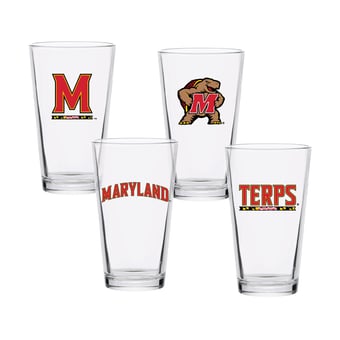 Maryland Terrapins 16oz. Collector Pint Glass Four-Piece Set