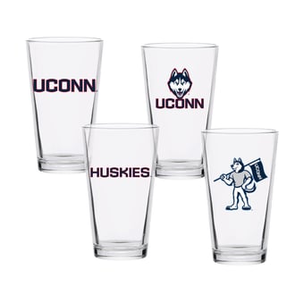 UConn Huskies 16oz. Collector Pint Glass Four-Piece Set
