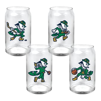 Indigo Falls  Notre Dame Fighting Irish Core Collectors Glass Can 4-Pack Set
