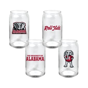 Indigo Falls  Alabama Crimson Tide Core Collectors Glass Can 4-Pack Set