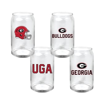 Indigo Falls  Georgia Bulldogs Core Collectors Glass Can 4-Pack Set