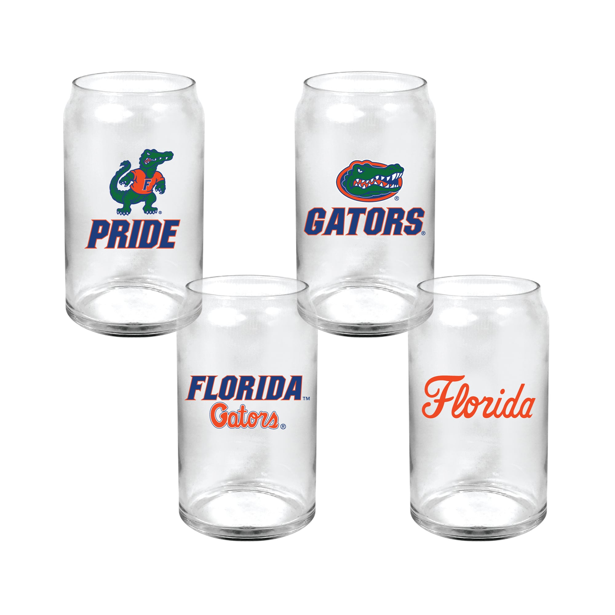 Indigo Falls  Florida Gators Core Collectors Glass Can 4-Pack Set