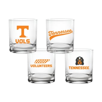 Indigo Falls  Tennessee Volunteers Core 4-Pack Collectors Rocks Glass Set