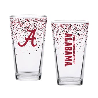 Indigo Falls Alabama Crimson Tide Confetti Pints - Set of 2