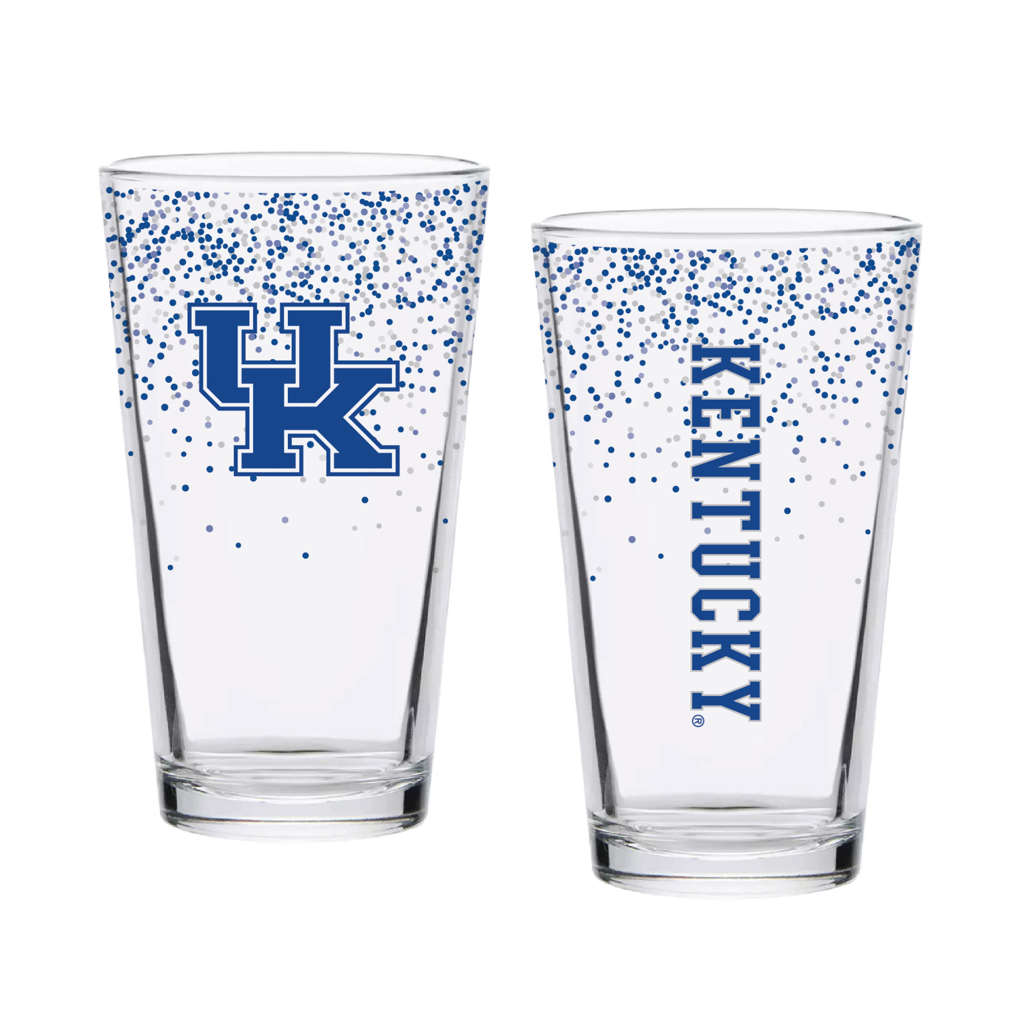 Indigo Falls Kentucky Wildcats Confetti Pints - Set of 2