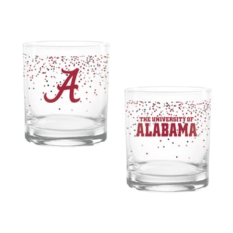 Indigo Falls Alabama Crimson Tide Confetti Rocks Glass Set of 2