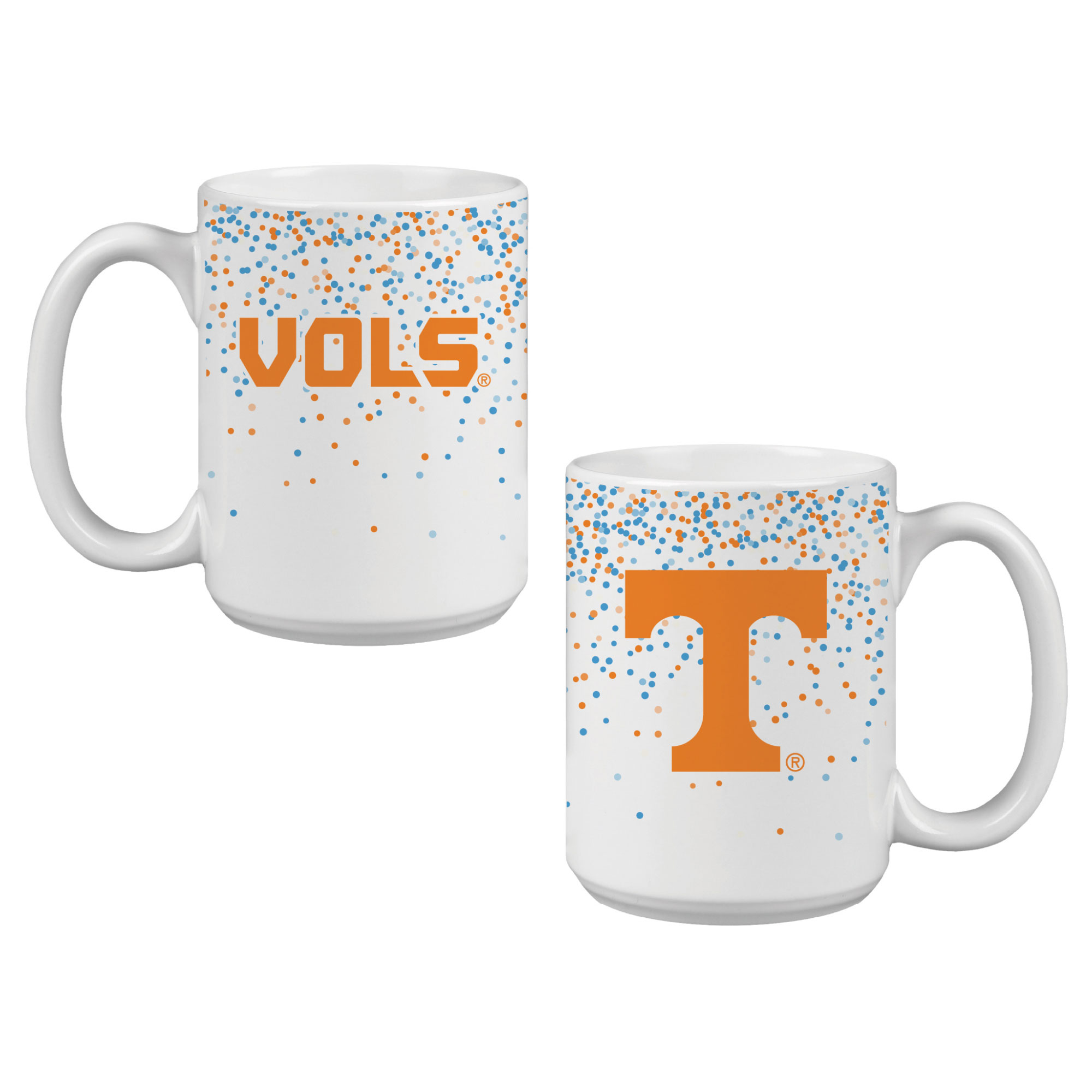 Indigo Falls Tennessee Volunteers Confetti Mug - Set of 2