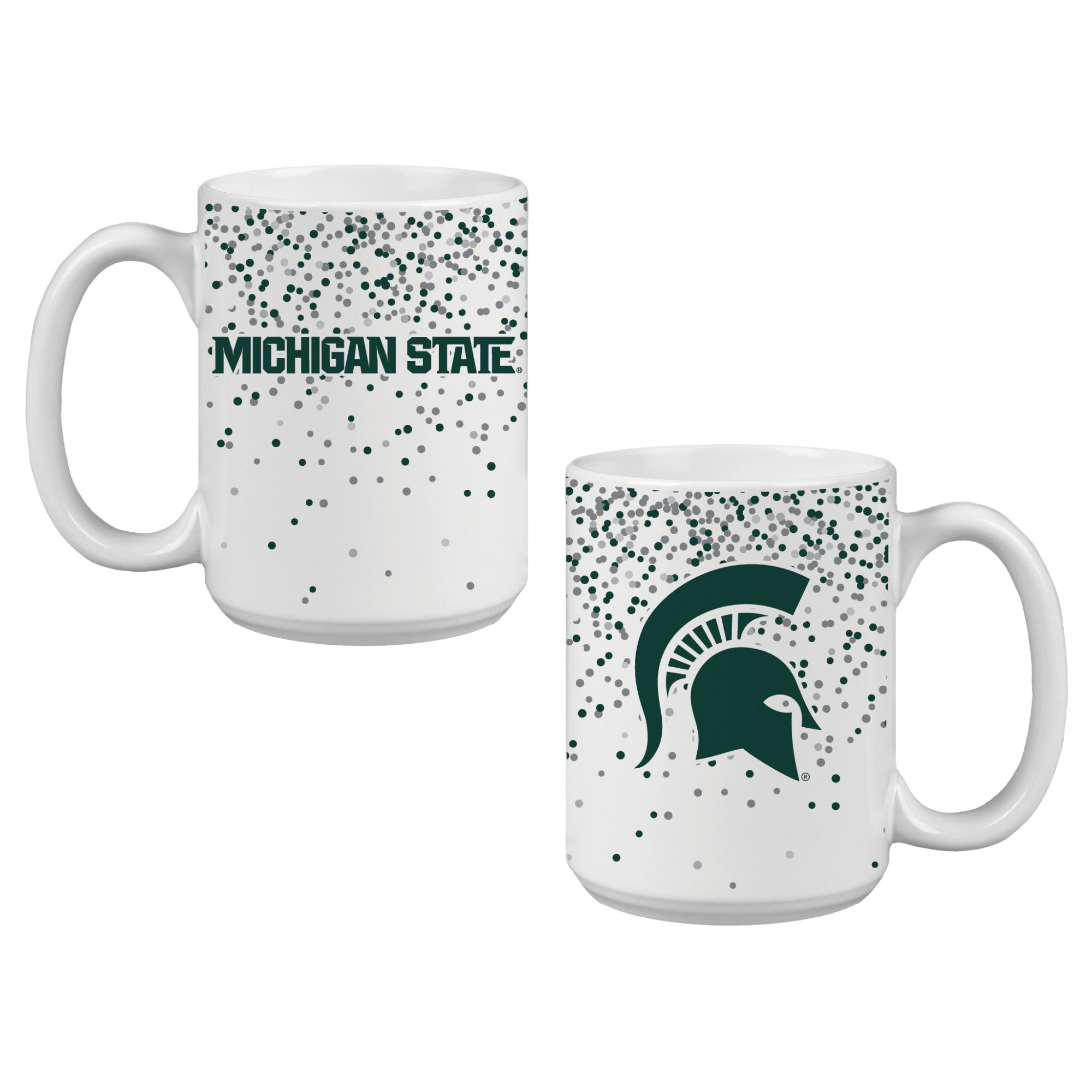 Indigo Falls Michigan State Spartans Confetti Mug - Set of 2