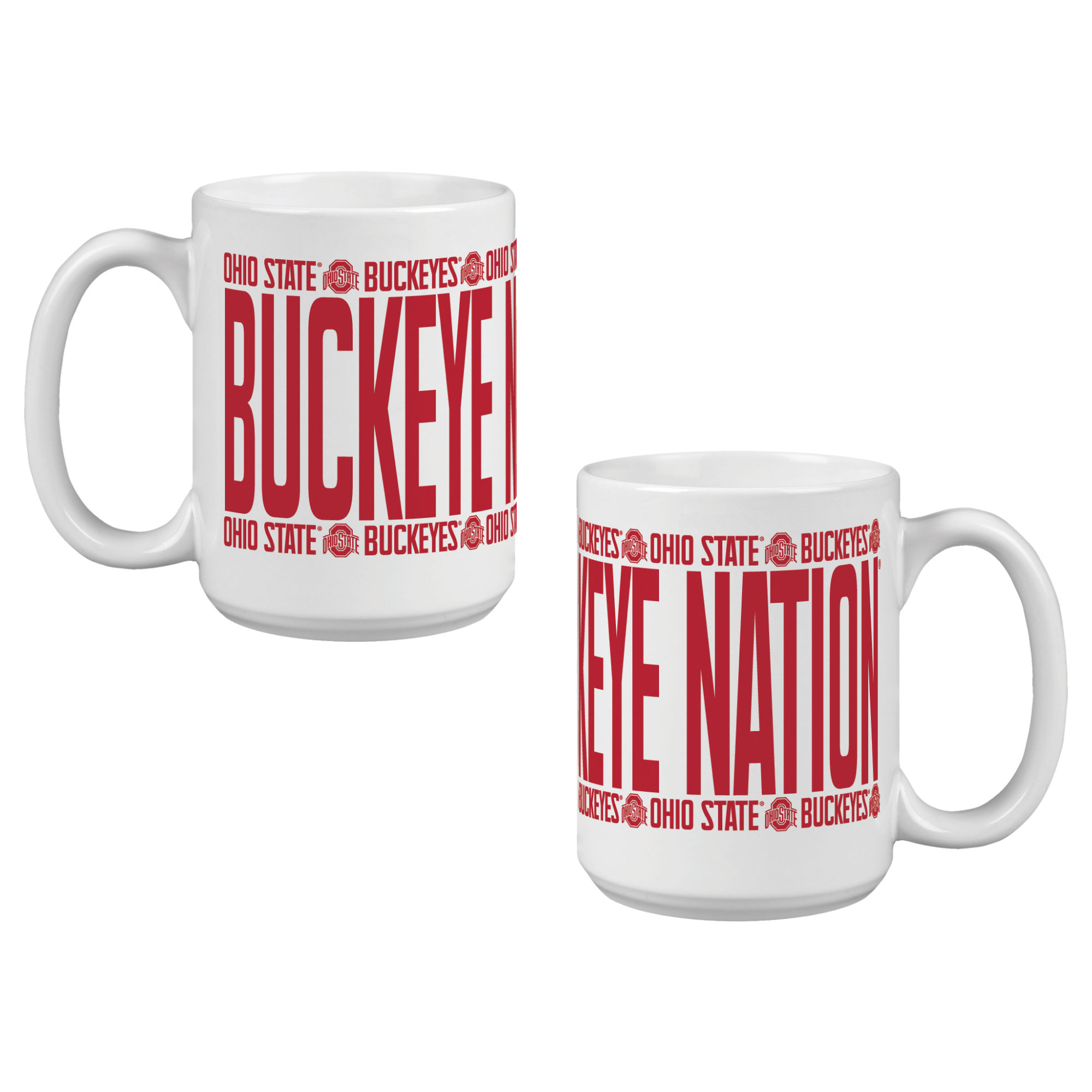 Indigo Falls Ohio State Buckeyes Elevated Mug - Set of 2