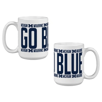 Indigo Falls Michigan Wolverines Elevated Mug - Set of 2