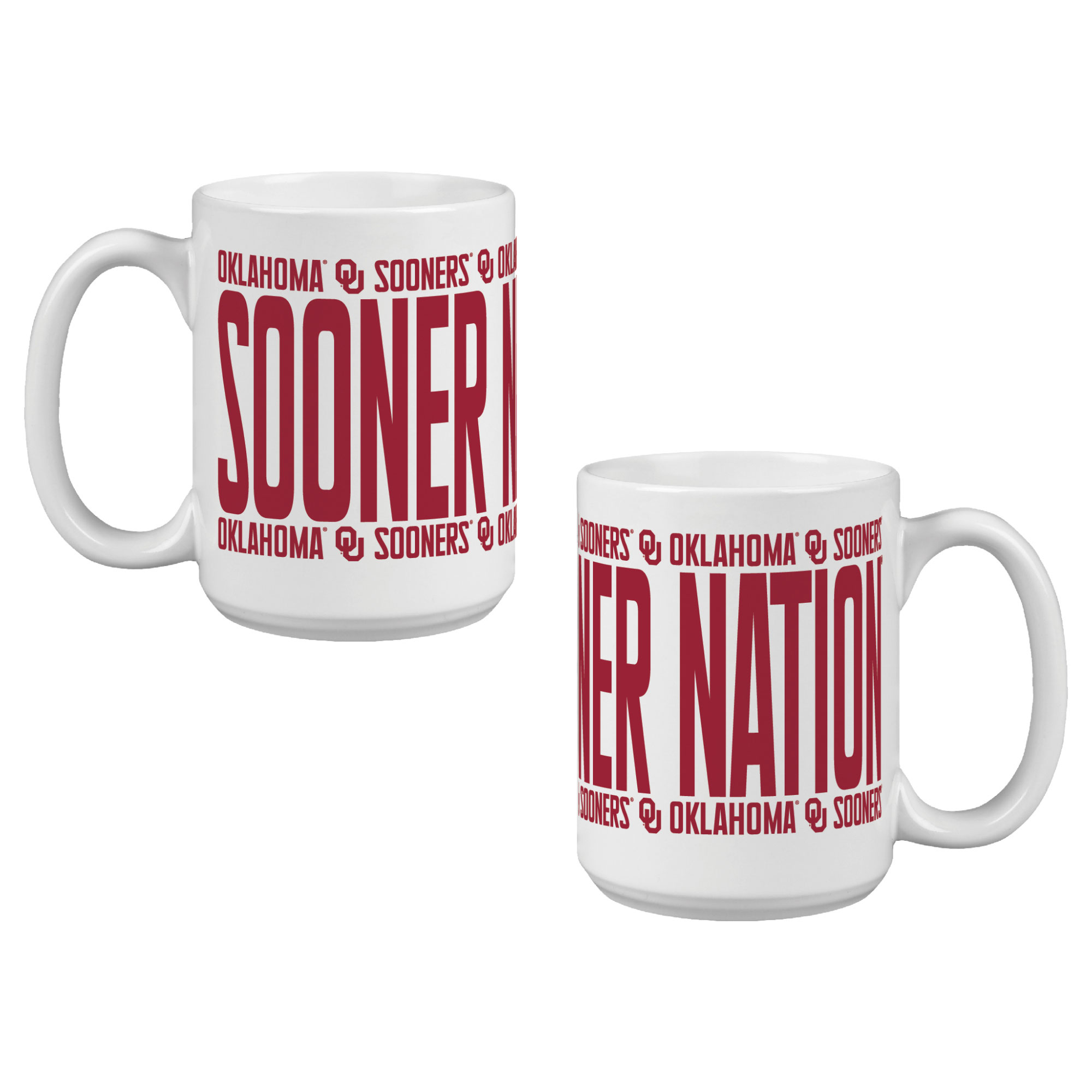 Indigo Falls Oklahoma Sooners Elevated Mug - Set of 2