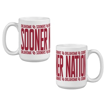 Indigo Falls Oklahoma Sooners Elevated Mug - Set of 2