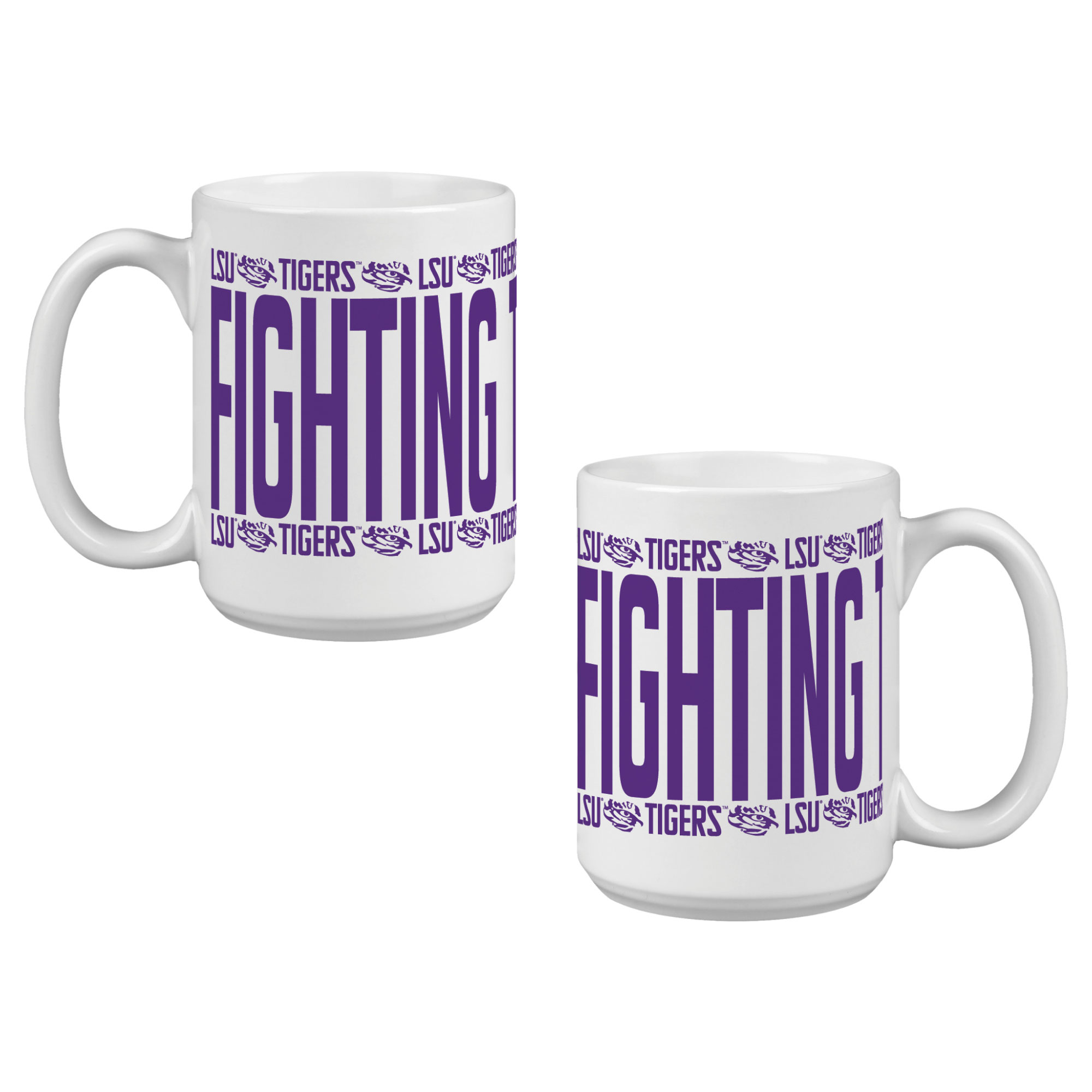 Indigo Falls LSU Tigers Elevated Mug - Set of 2