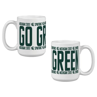 Indigo Falls Michigan State Spartans Elevated Mug - Set of 2