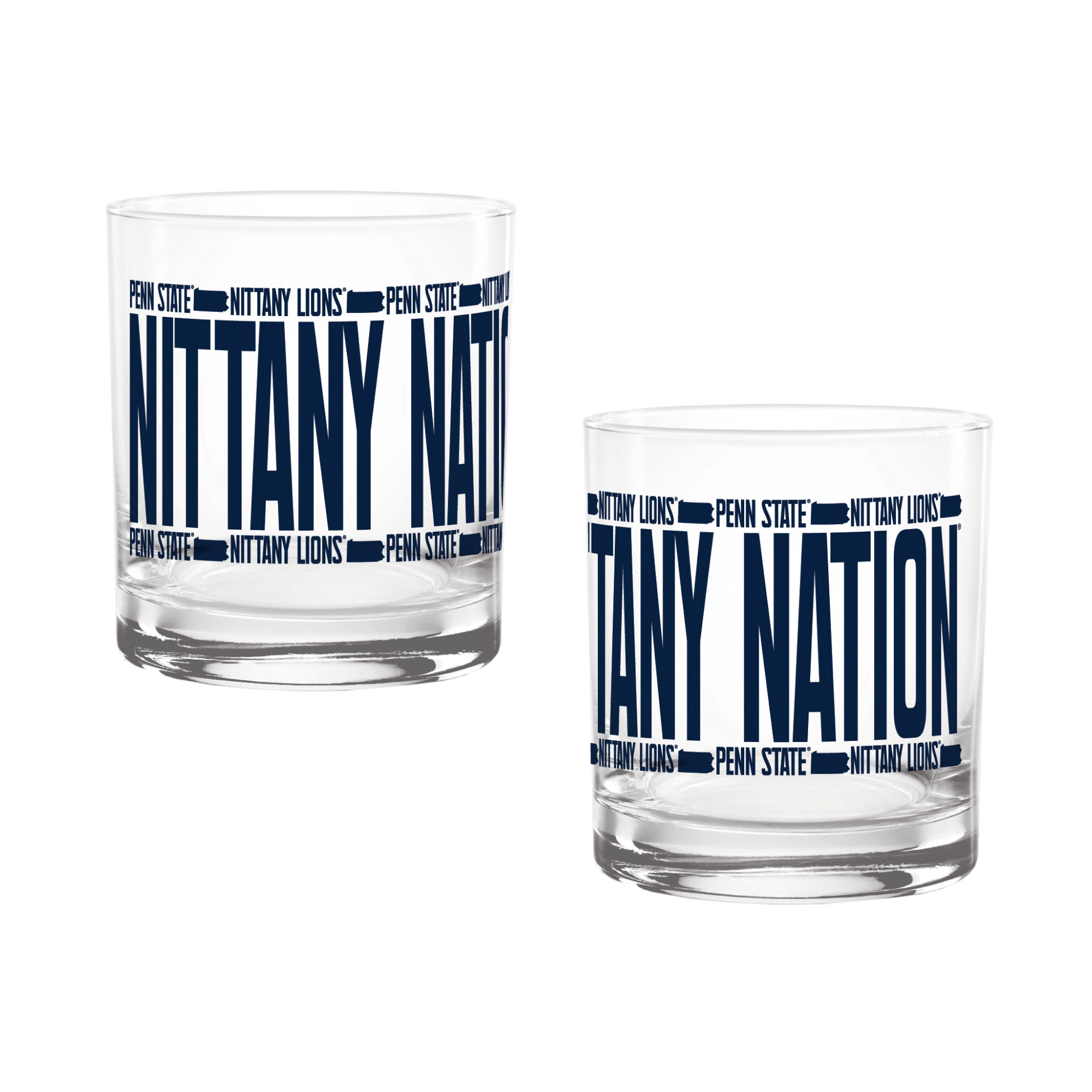 Indigo Falls Penn State Nittany Lions Elevated Rocks Glass - Set of 2