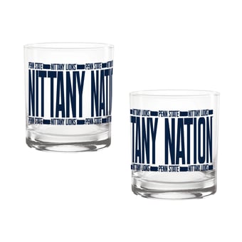 Indigo Falls Penn State Nittany Lions Elevated Rocks Glass - Set of 2