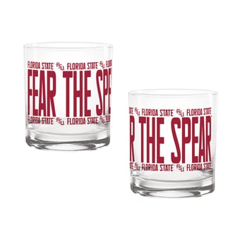 Indigo Falls Florida State Seminoles Elevated Rocks Glass - Set of 2