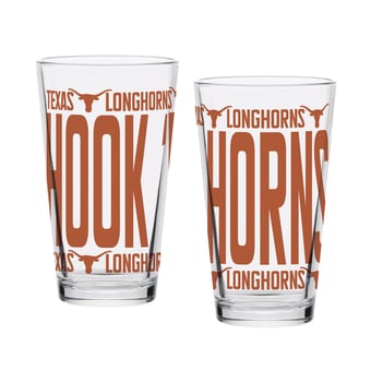 Indigo Falls Texas Longhorns Elevated Pint Glass Set of 2