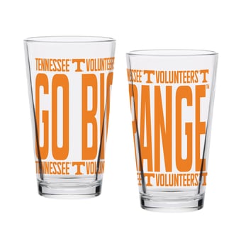 Indigo Falls Tennessee Volunteers Elevated Pint Glass Set of 2