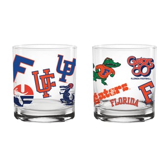 Indigo Falls Florida Gators Medley Vintage Rocks Glass - Set of 2
