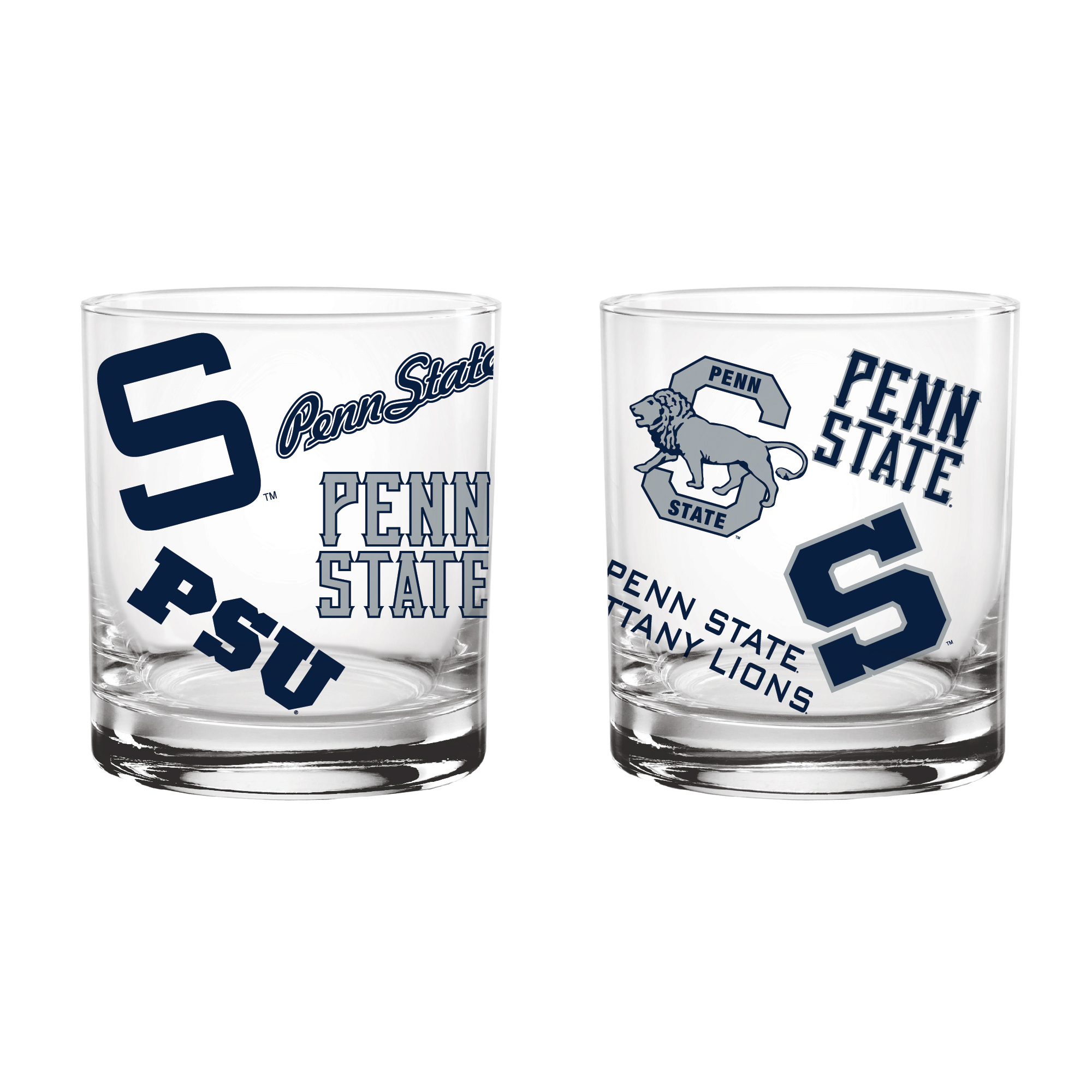 Indigo Falls Penn State Nittany Lions Medley Vintage Rocks Glass - Set of 2
