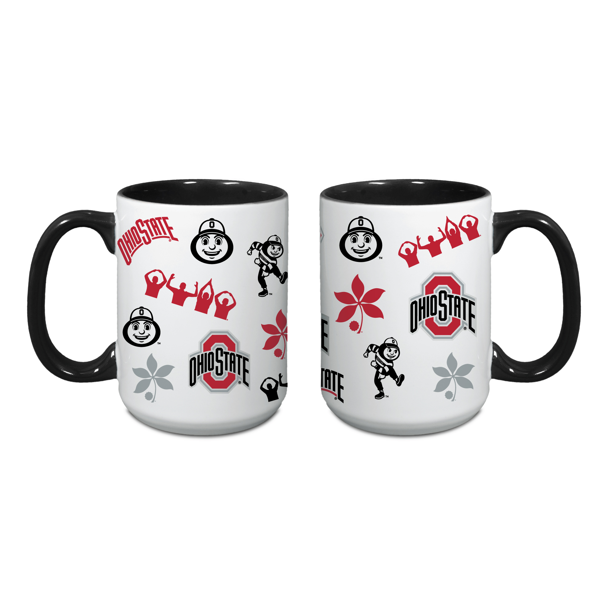 Indigo Falls Ohio State Buckeyes Core College Vintage Medley Two-Pack Mug Set