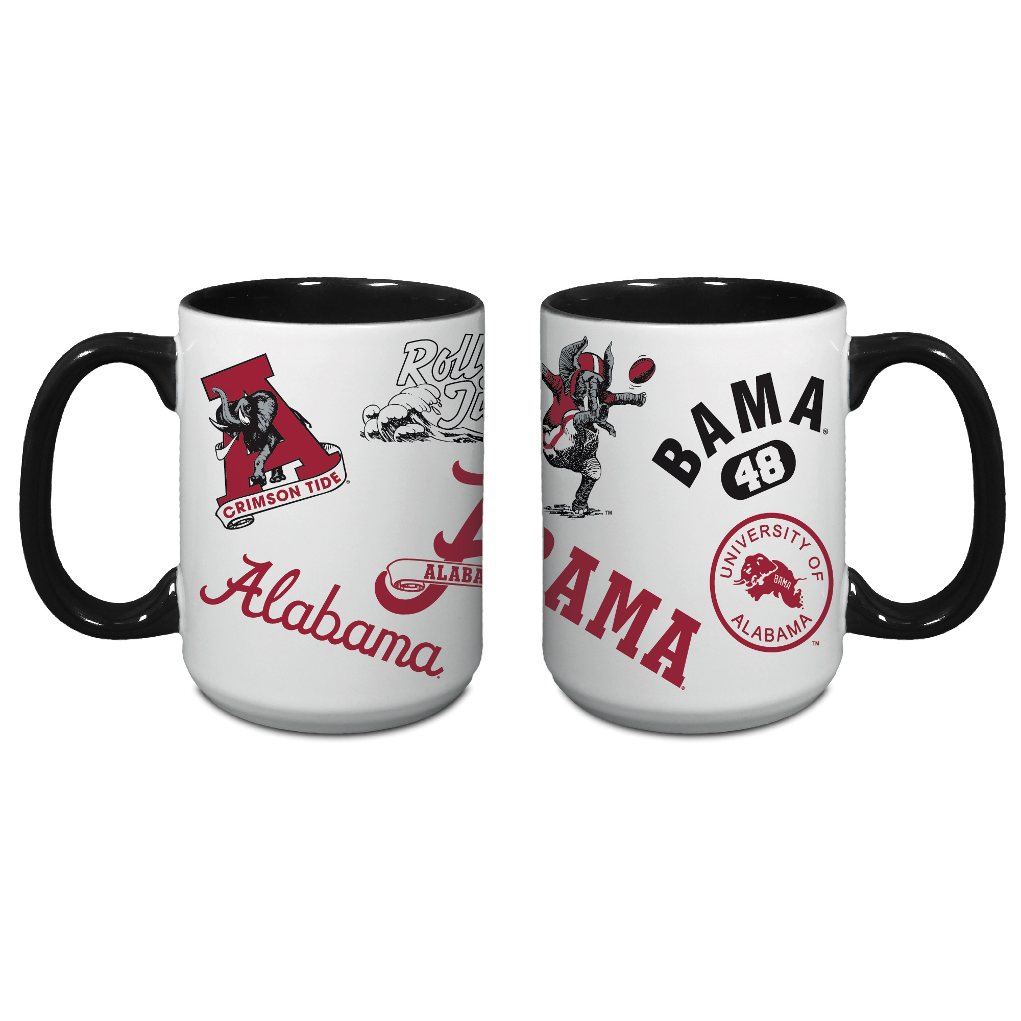 Indigo Falls Alabama Crimson Tide Core College Vintage Medley Two-Pack Mug Set