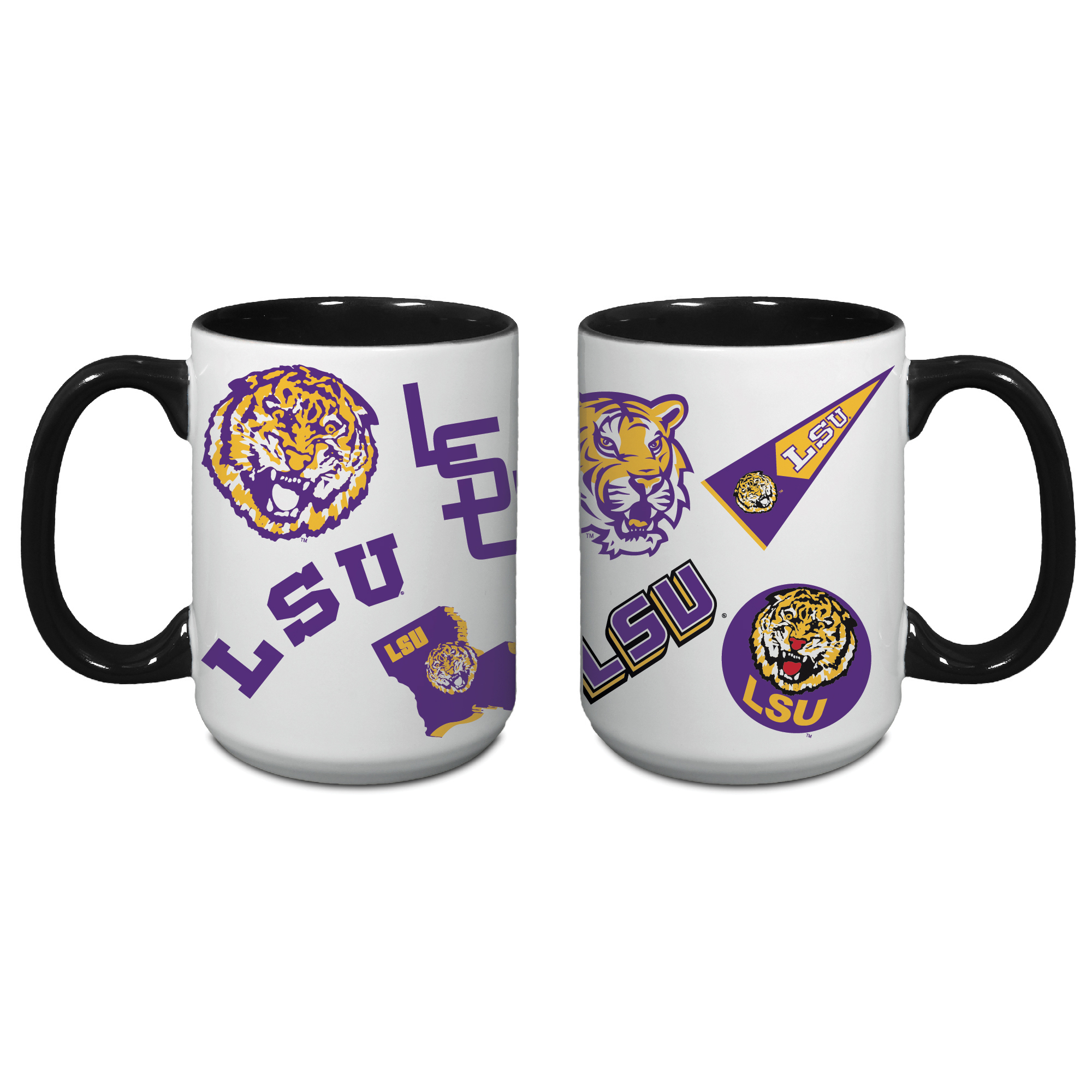 Indigo Falls LSU Tigers Core College Vintage Medley Two-Pack Mug Set