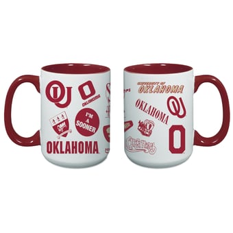 Indigo Falls Oklahoma Sooners Core College Vintage Medley Two-Pack Mug Set