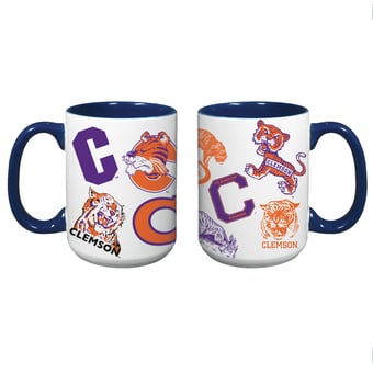 Indigo Falls Clemson Tigers Core College Vintage Medley Two-Pack Mug Set