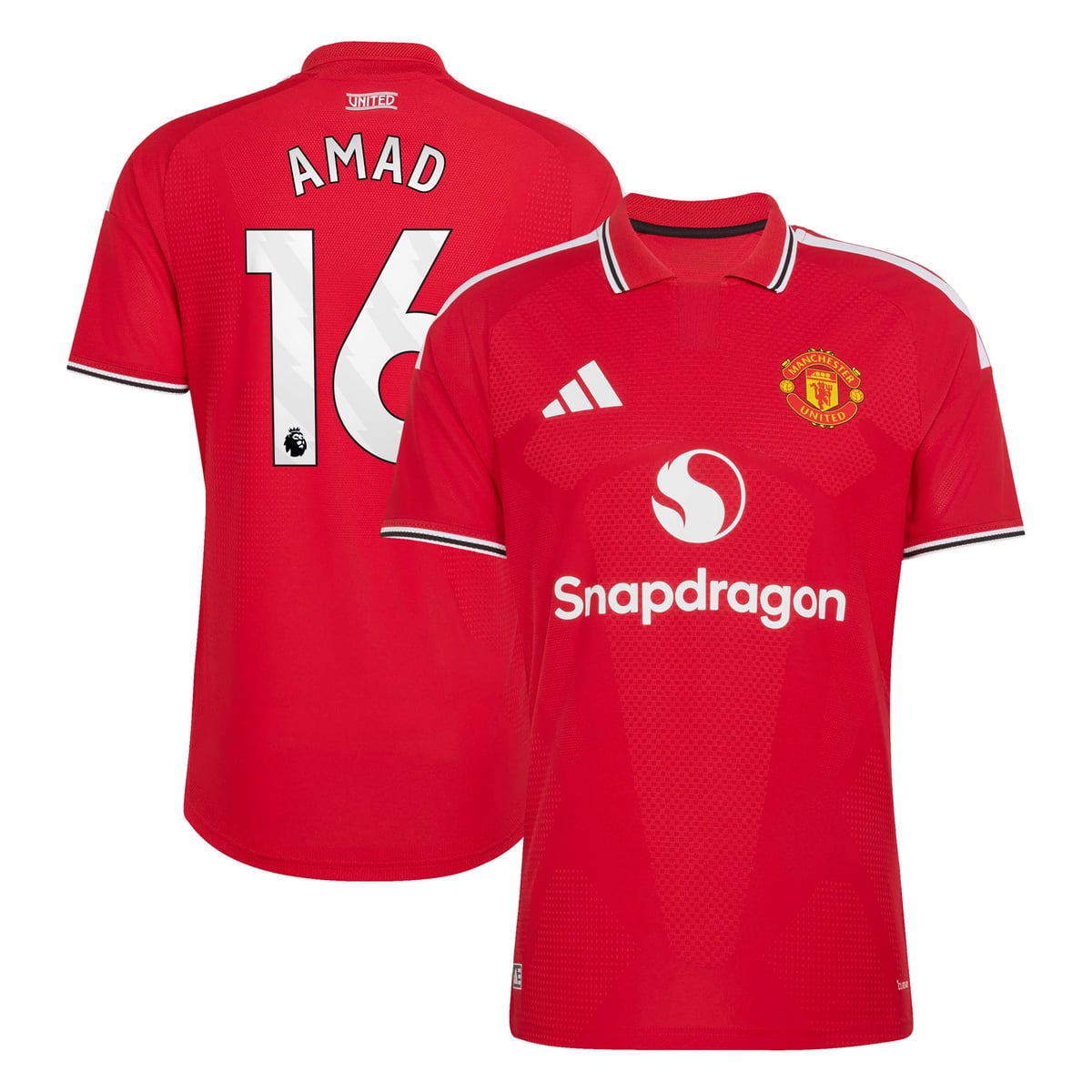 Maillot Domicile Manchester United adidas Authentic 2026-27 avec flocage Amad 16