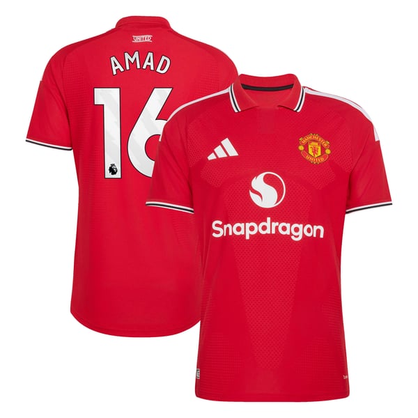 Maillot Domicile Manchester United adidas Authentic 2026-27 avec flocage Amad 16