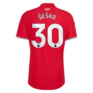 Maillot Domicile Manchester United adidas Authentic 2026-27 avec flocage Šeško 30, vue 4