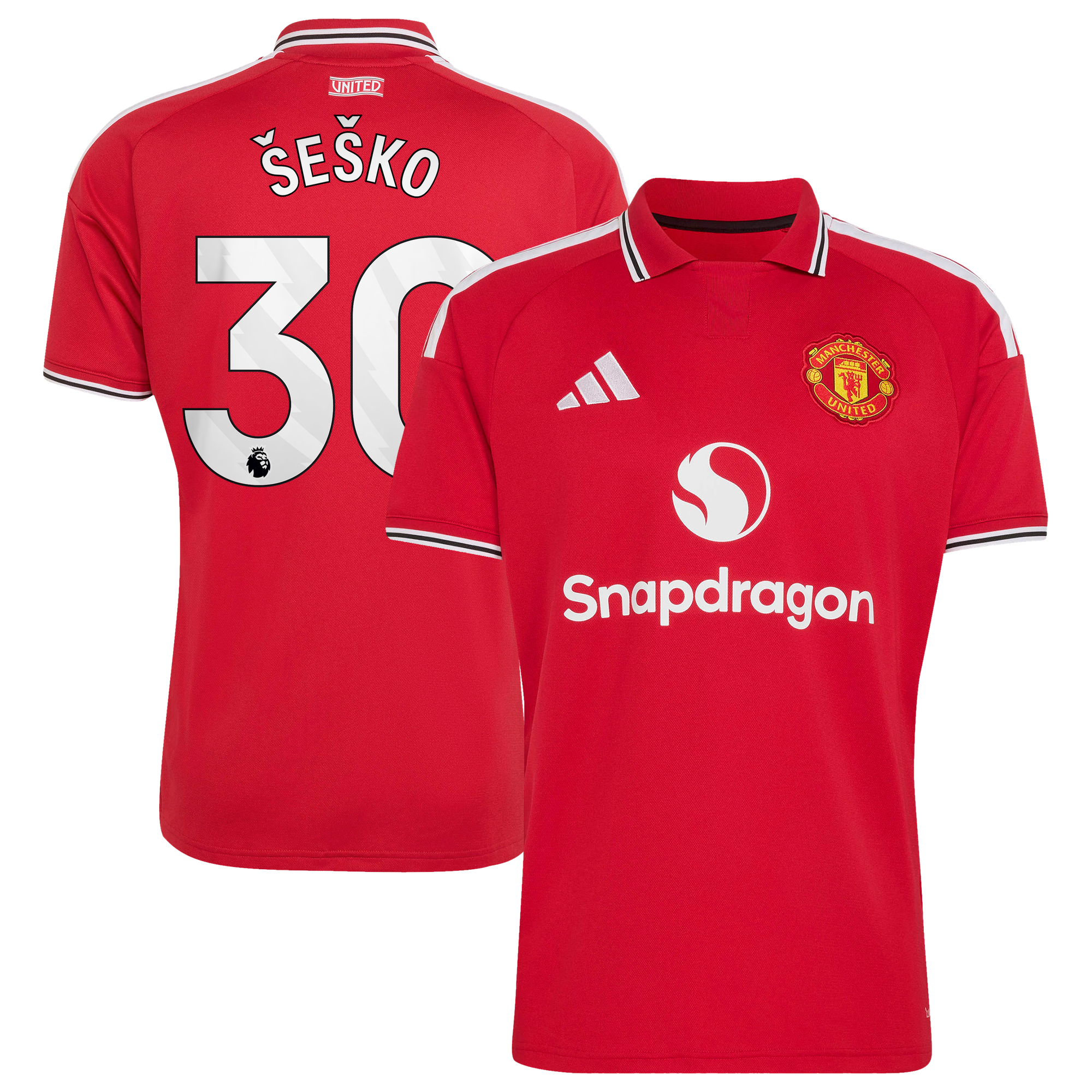 Maillot Domicile Manchester United adidas 2026-27 avec flocage Šeško 30