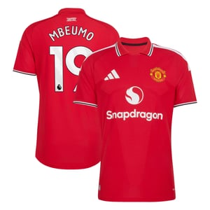 Maillot Domicile Manchester United adidas Authentic 2026-27 avec flocage Mbeumo 19, vue 1