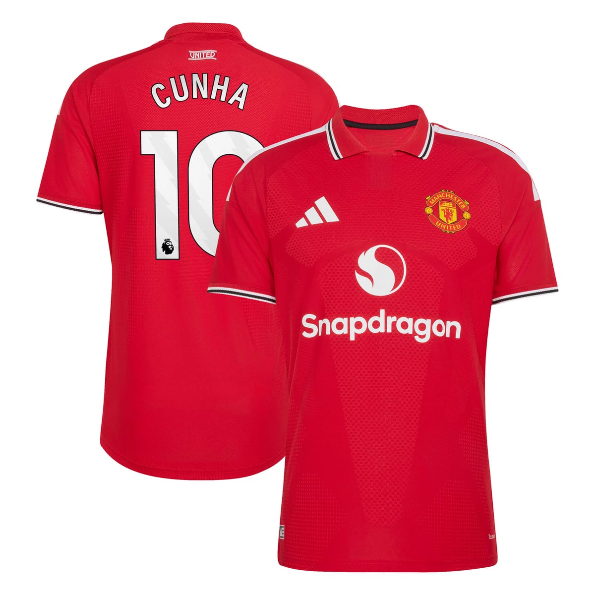 Maillot Domicile Manchester United adidas Authentic 2026-27 avec flocage Cunha 10