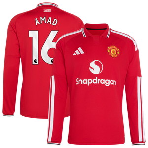 Maillot Domicile Manchester United adidas 2026-27 - Manches longues avec flocage Amad 16, vue 1