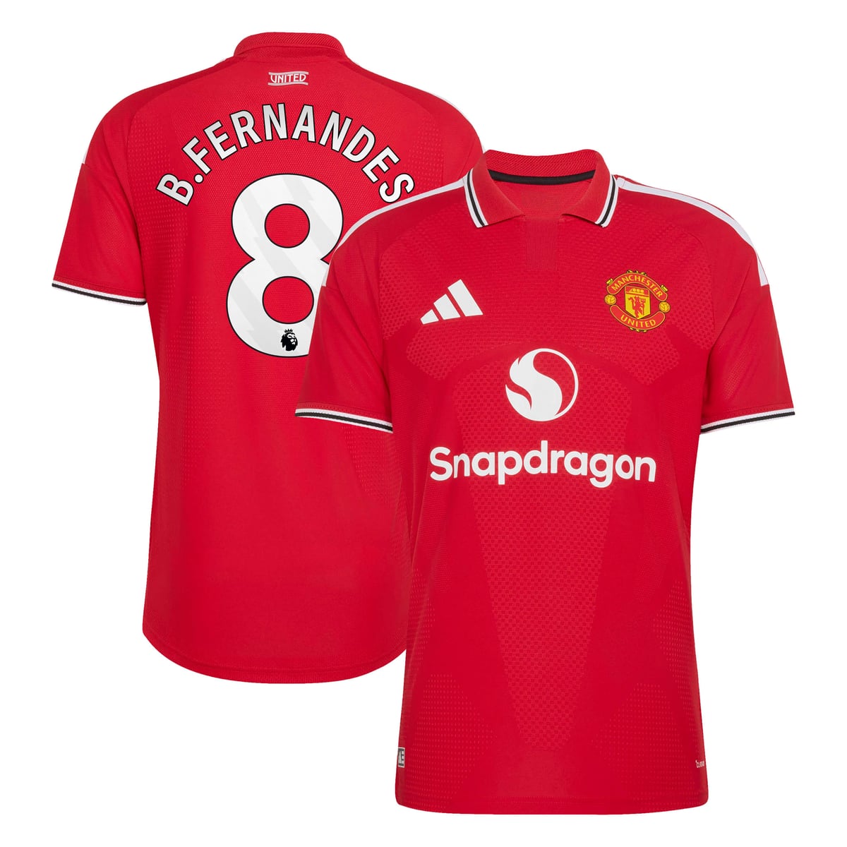 Maillot Domicile Manchester United adidas Authentic 2026-27 avec flocage B.Fernandes 8