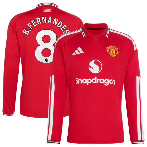 Maillot Domicile Manchester United adidas 2026-27 - Manches longues avec flocage B.Fernandes 8