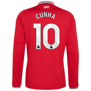 Maillot Domicile Manchester United adidas 2026-27 - Manches longues avec flocage Cunha 10, vue 4