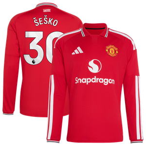 Maillot Domicile Manchester United adidas 2026-27 - Manches longues avec flocage Šeško 30, vue 2