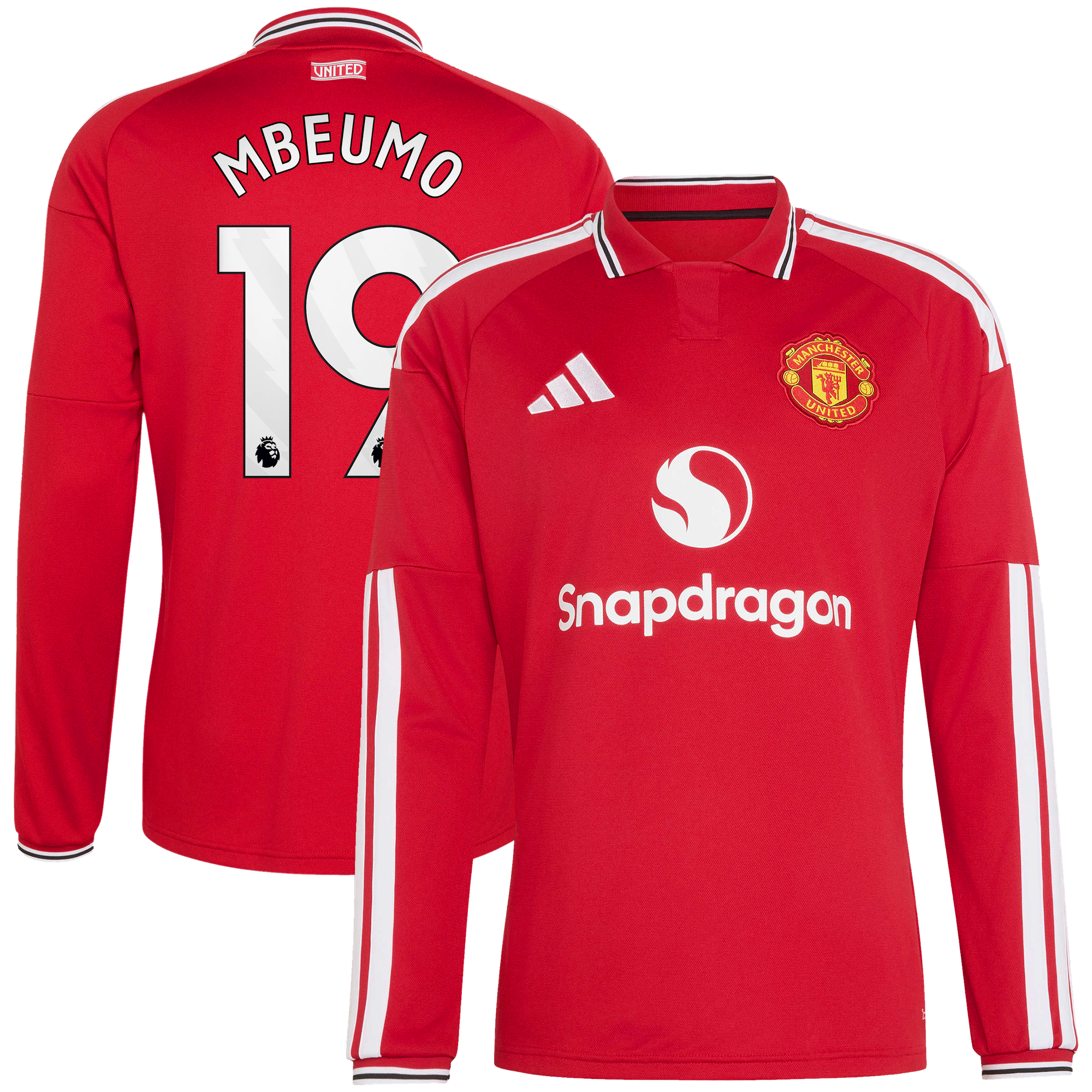 Maillot Domicile Manchester United adidas Authentic 2026-27 - Manches longues avec flocage Mbeumo 19