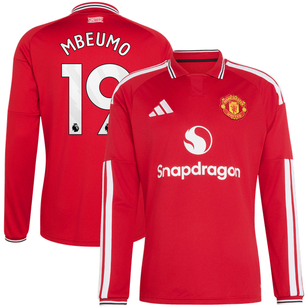 Maillot Domicile Manchester United adidas Authentic 2026-27 - Manches longues avec flocage Mbeumo 19