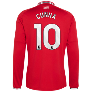 Maillot Domicile Manchester United adidas Authentic 2026-27 - Manches longues avec flocage Cunha 10, vue 4