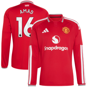 Maillot Domicile Manchester United adidas Authentic 2026-27 - Manches longues avec flocage Amad 16, vue 1