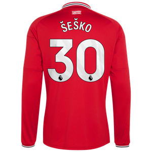 Maillot Domicile Manchester United adidas Authentic 2026-27 - Manches longues avec flocage Šeško 30, vue 4