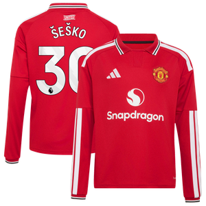 Maillot Domicile Manchester United adidas 2026-27 - Enfant - Manches longues avec flocage Šeško 30, vue 1