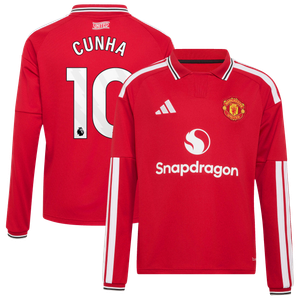 Maillot Domicile Manchester United adidas 2026-27 - Enfant - Manches longues avec flocage Cunha 10, vue 2