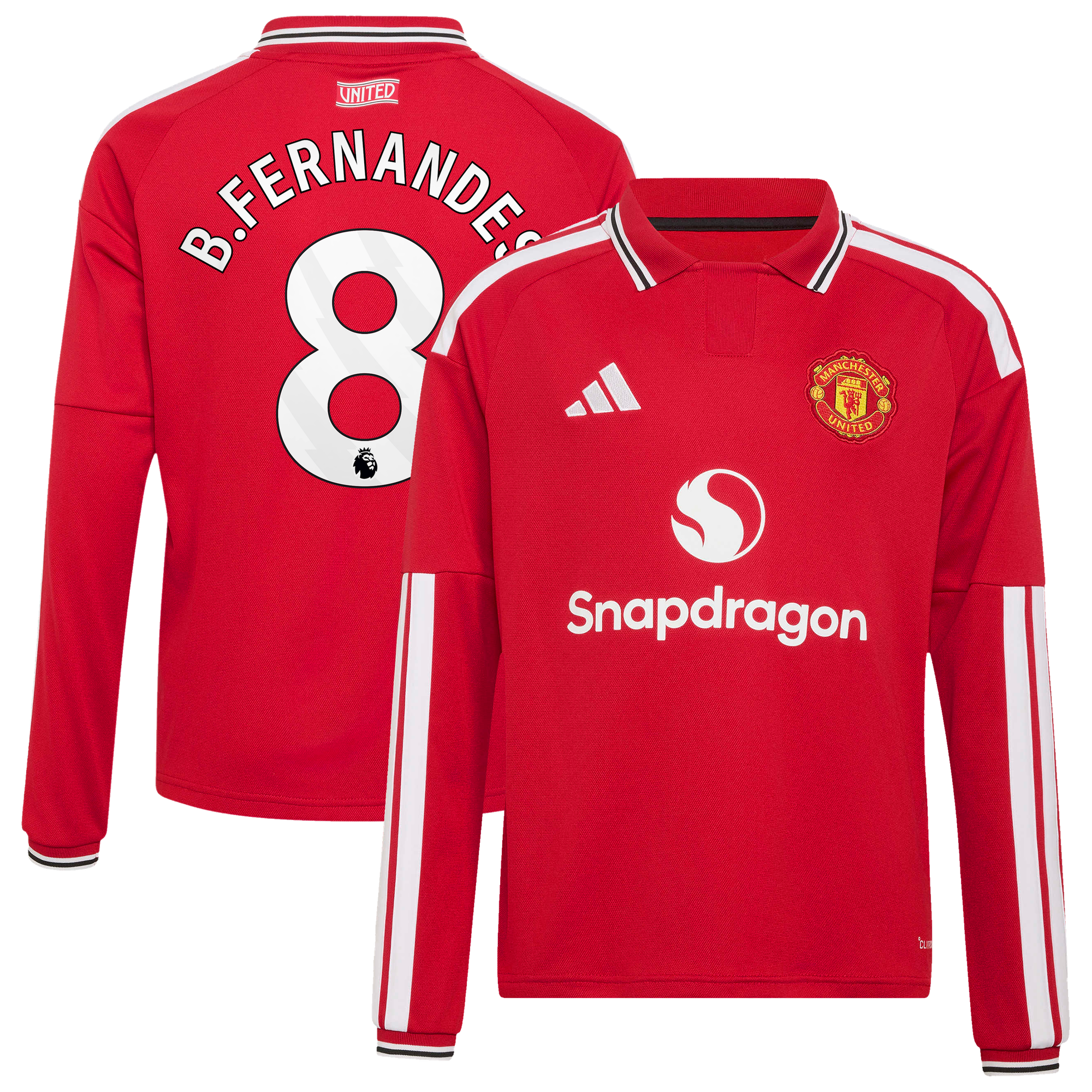 Maillot Domicile Manchester United adidas 2026-27 - Enfant - Manches longues avec flocage B.Fernandes 8